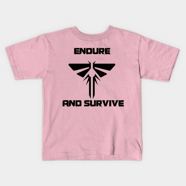 Endure and Survive Kids T-Shirt by hammolaw